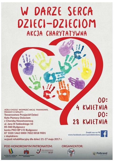 akcja charytatywna - W darze serca - dzieci dzieciom